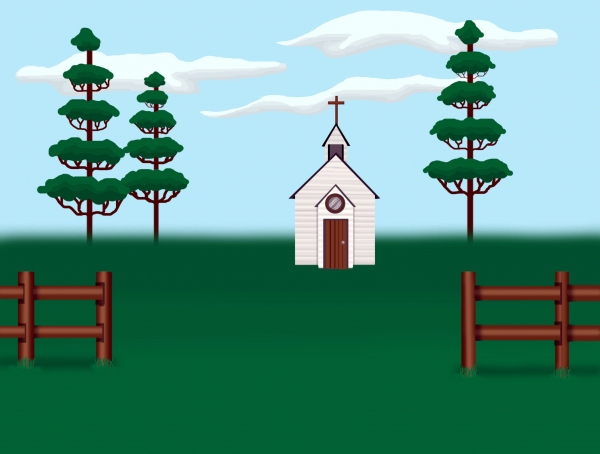 Creation of country Church: Step 15